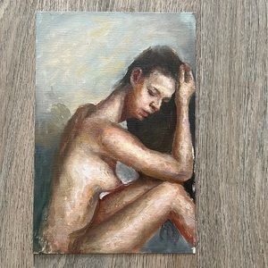 Oil painting-nude study